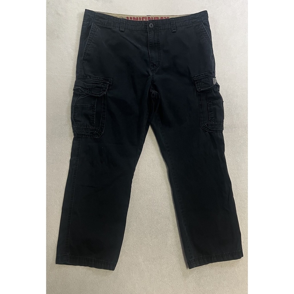 Vintage Union Bay Cargo Pants Men's Size 38x30 (Fits 40x28) Black Y2K Skater